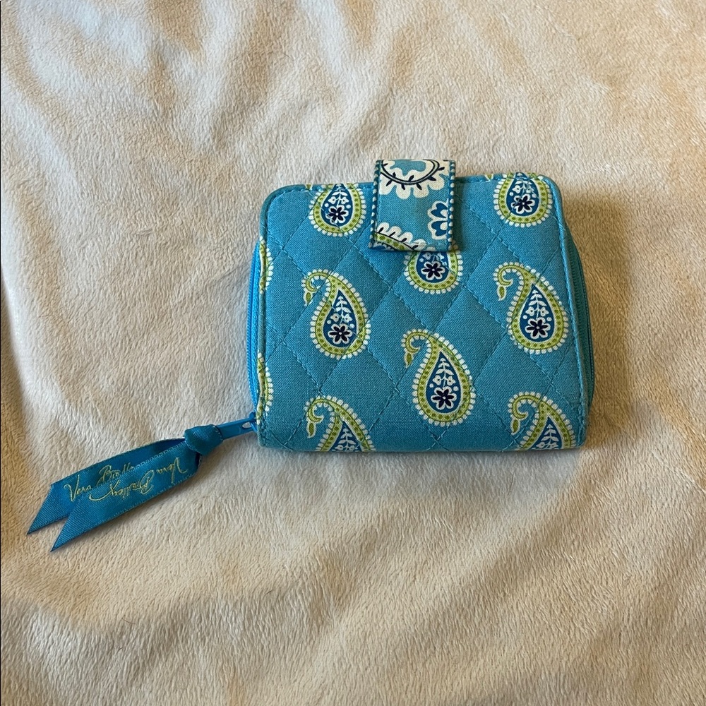 Vera Bradley Teal Paisley Quilted Wallet